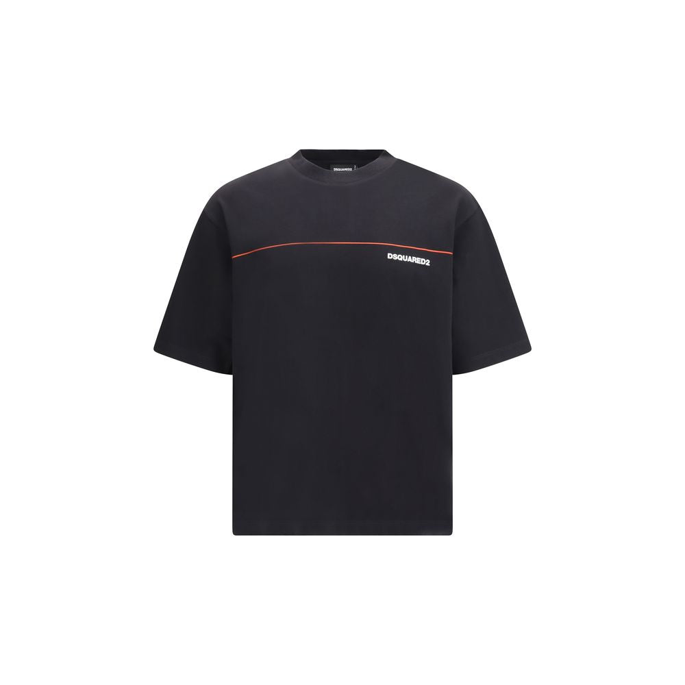Dsquared² Schwarzes Baumwoll-T-Shirt