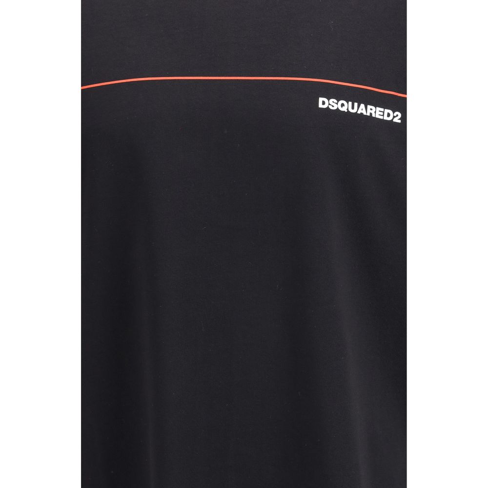 Dsquared² Schwarzes Baumwoll-T-Shirt