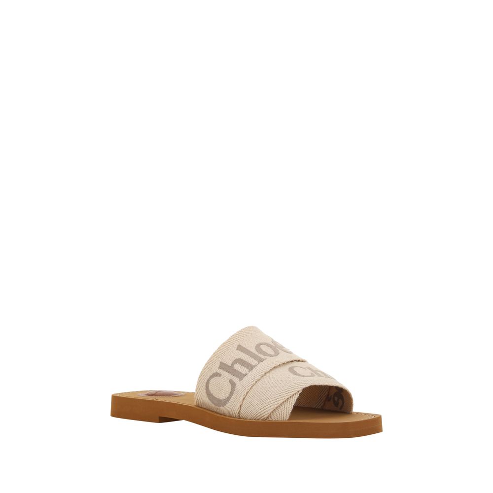 Chloé Mehrfarbige Sandalen aus Baumwolle