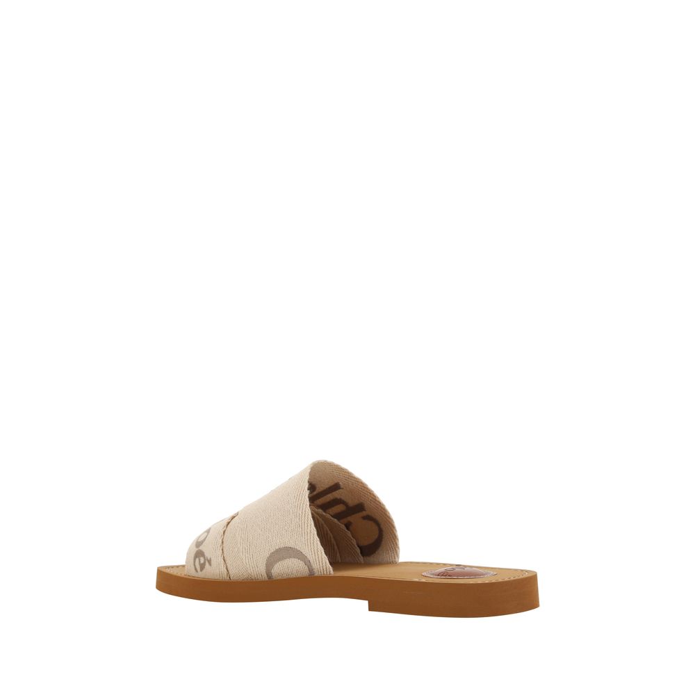 Chloé Mehrfarbige Sandalen aus Baumwolle