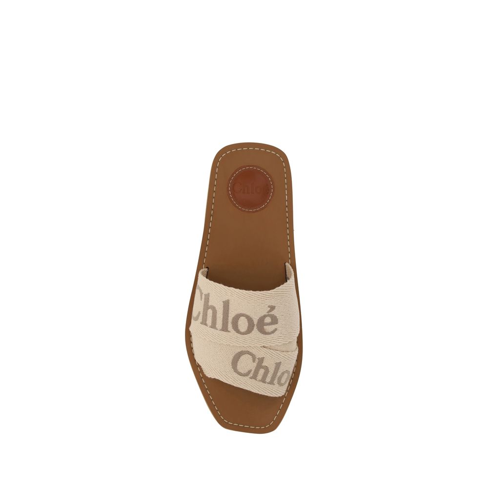 Chloé Mehrfarbige Sandalen aus Baumwolle