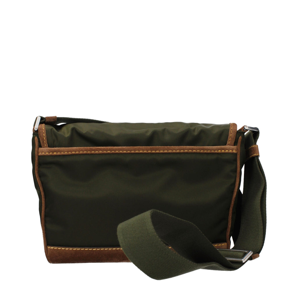 Prada Grüne Stoff-Umhängetasche