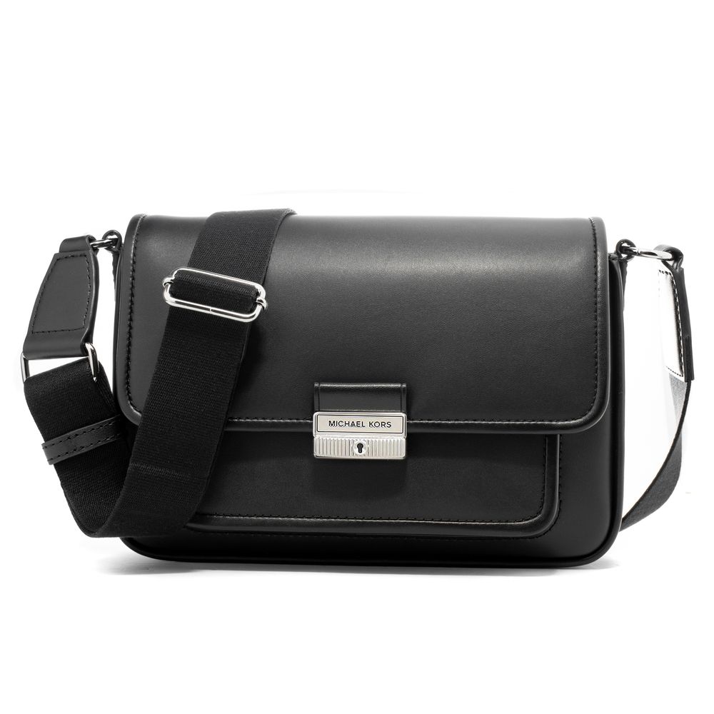 Michael Kors Schwarze Leder Schultertasche