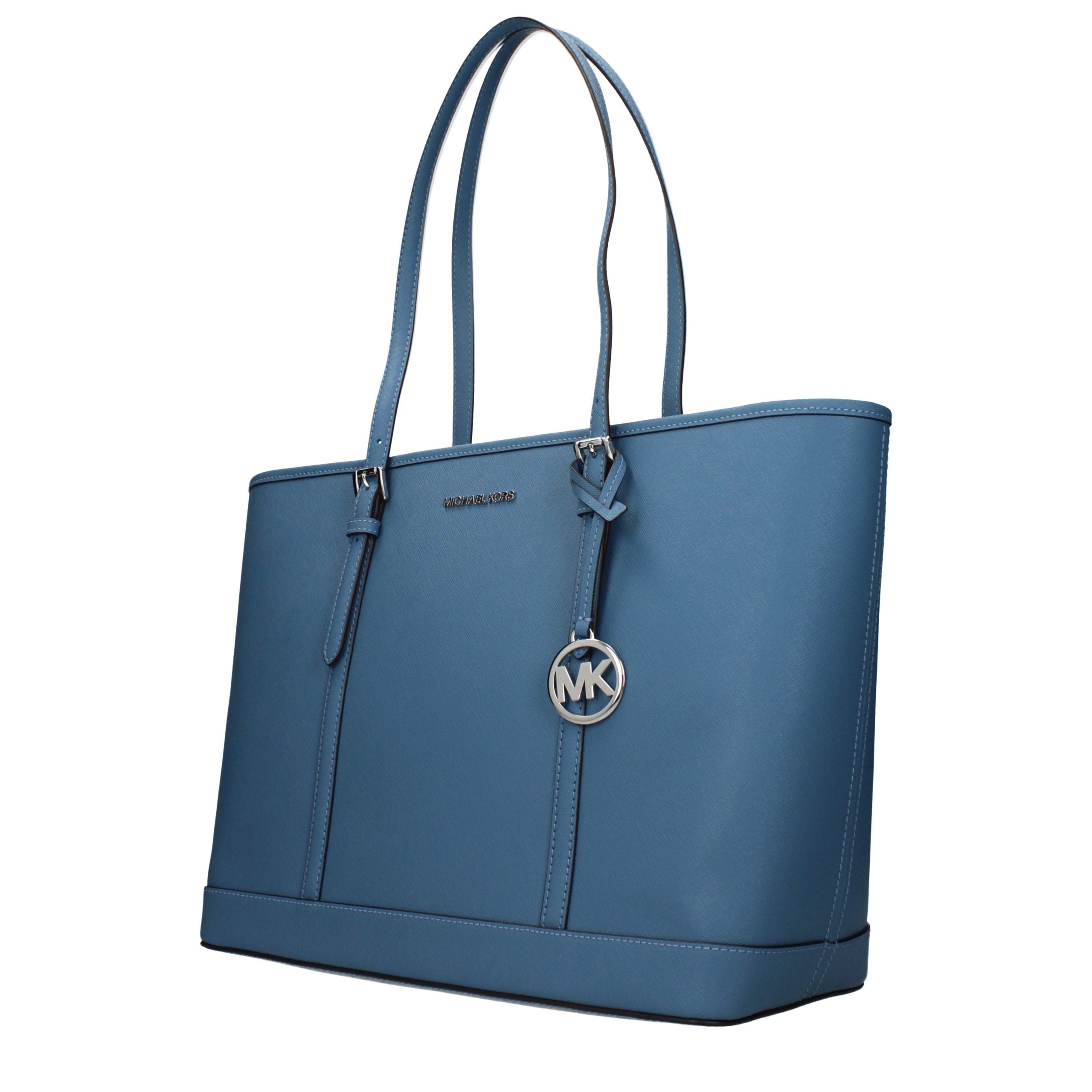 Michael Kors Blaue Leder Schultertasche