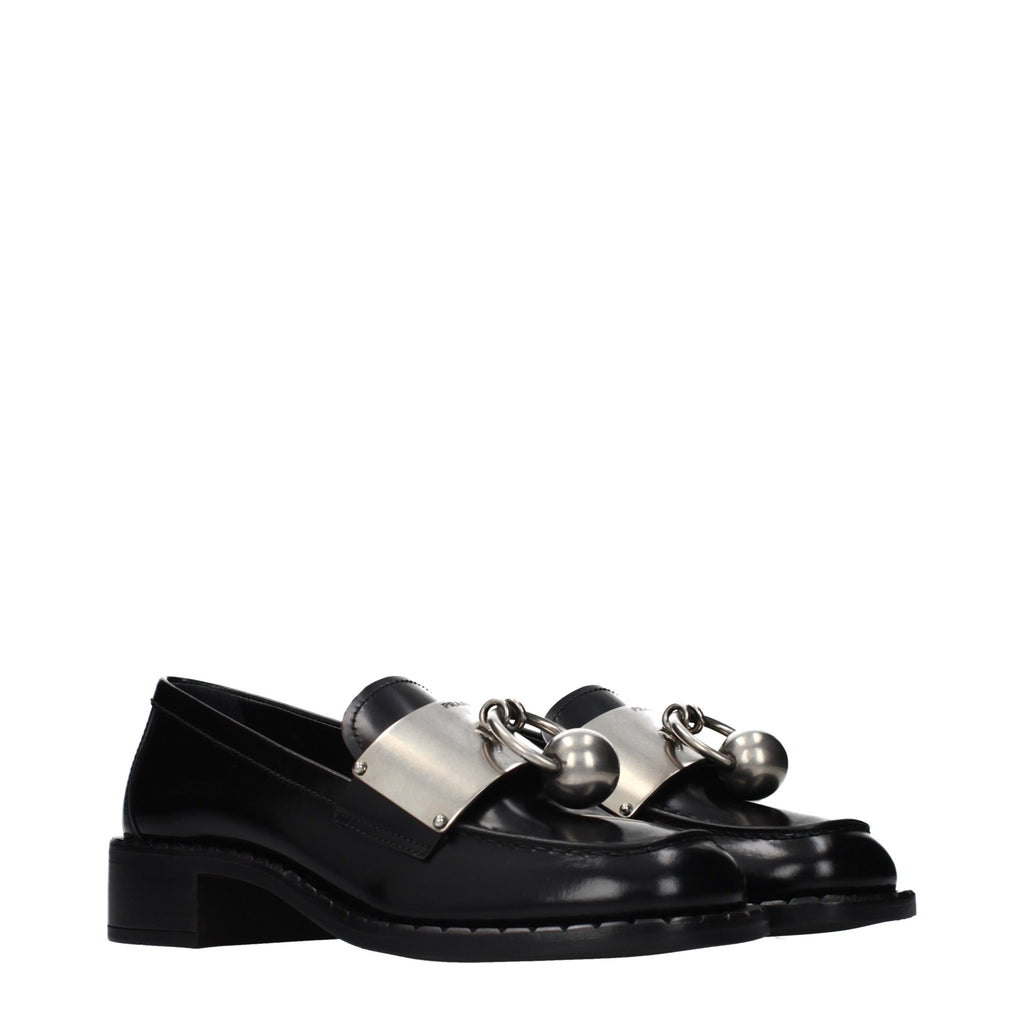 Prada Schwarze Loafer aus Leder zum Hineinschlüpfen