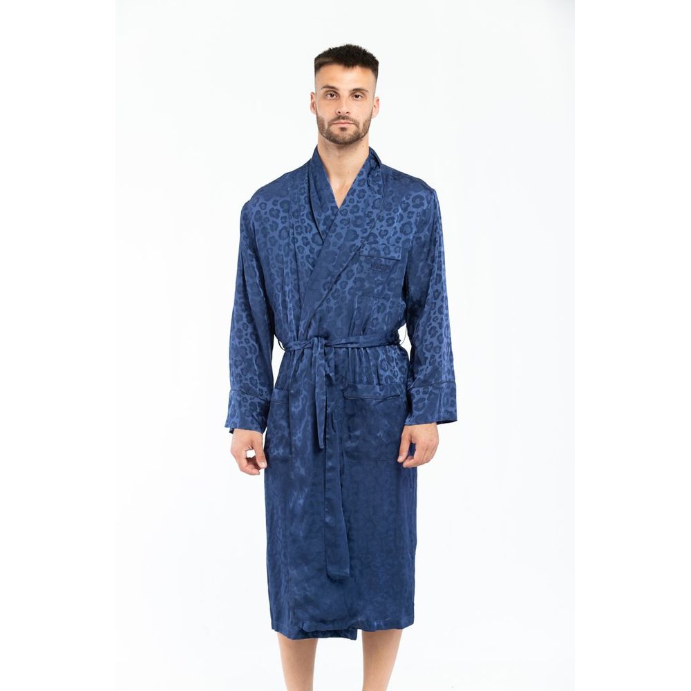 Moschino Blauer Morgenmantel aus Acetat
