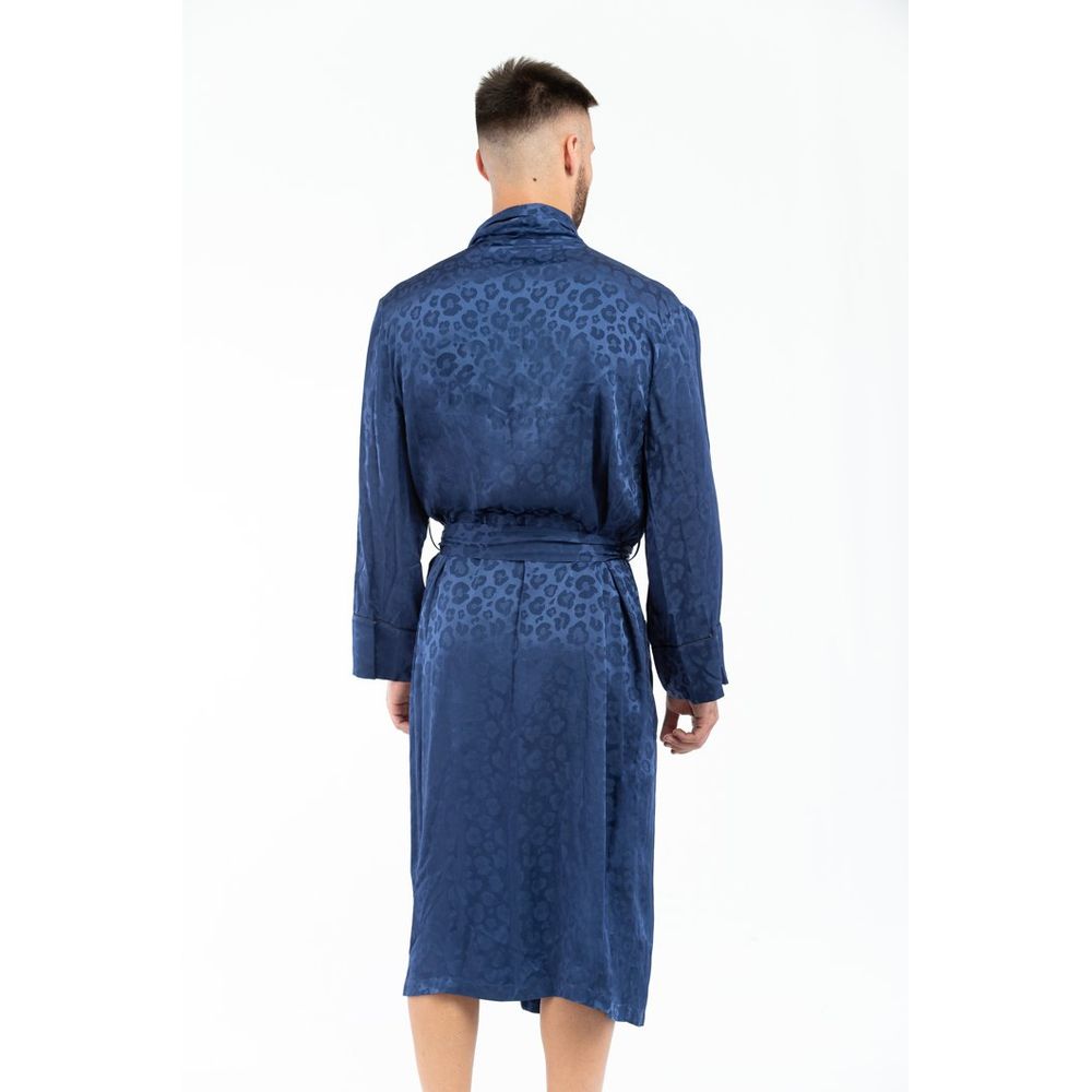 Moschino Blauer Morgenmantel aus Acetat