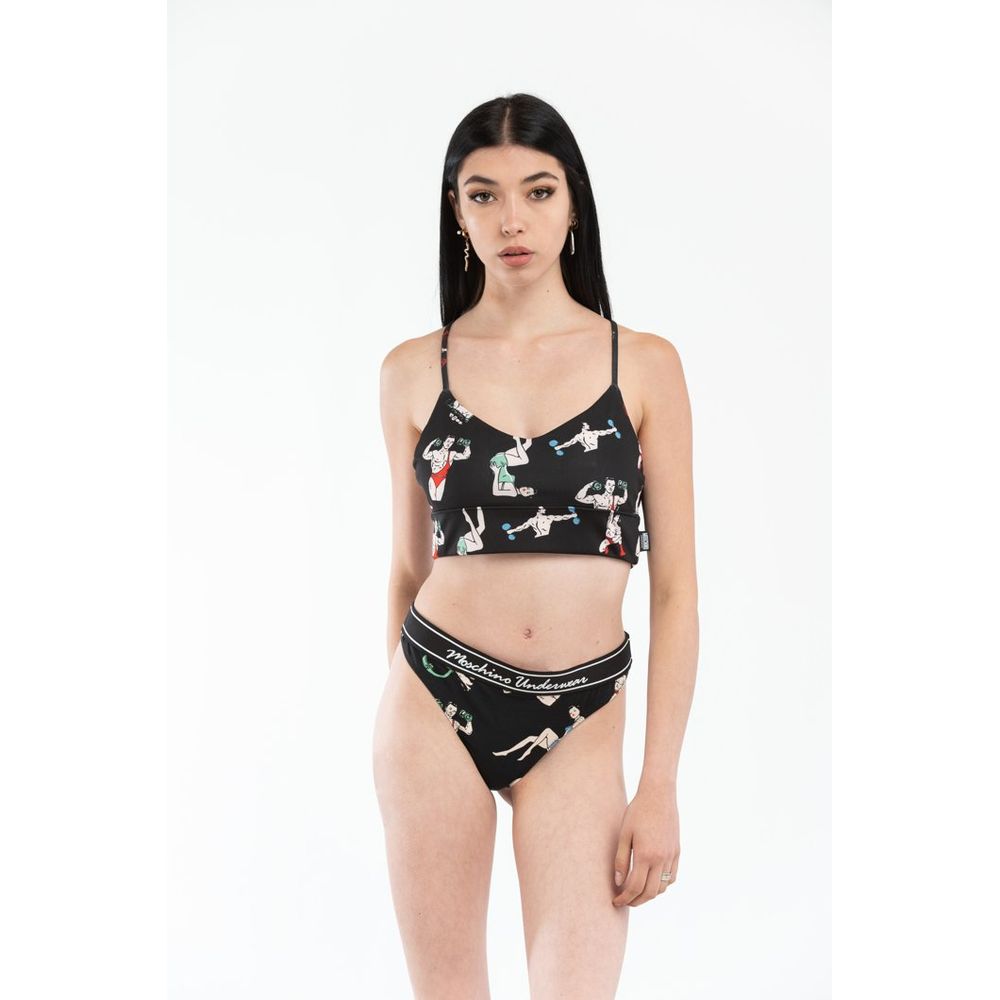 Moschino Schwarze Baumwoll-Panty
