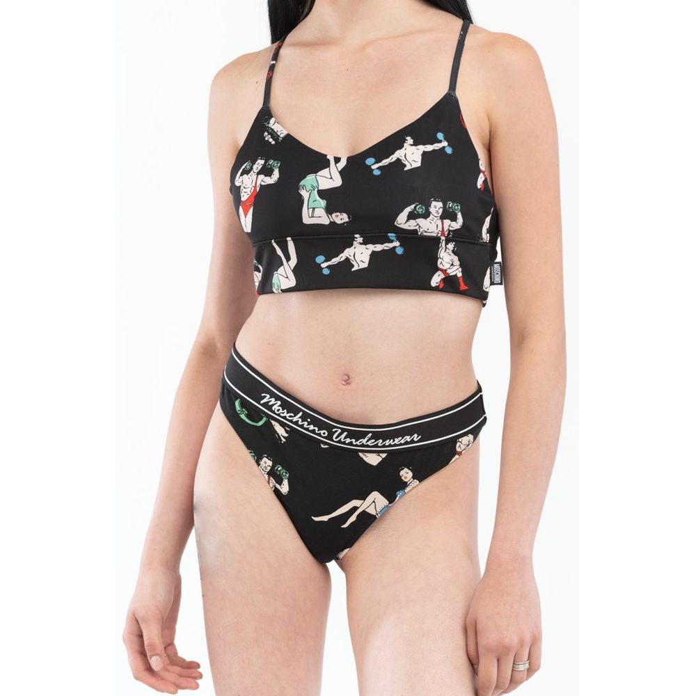 Moschino Schwarze Baumwoll-Panty