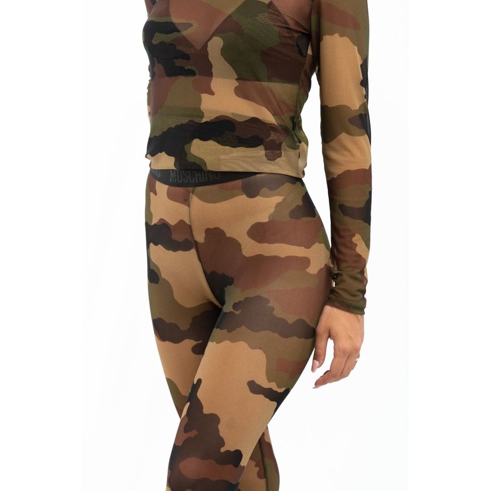 Moschino Leggings aus Baumwolle im Military-Look