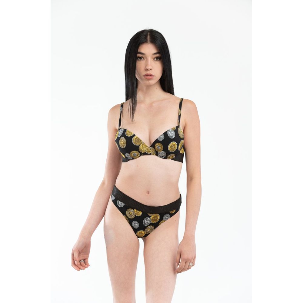 Moschino Schwarzer Baumwoll-Slip