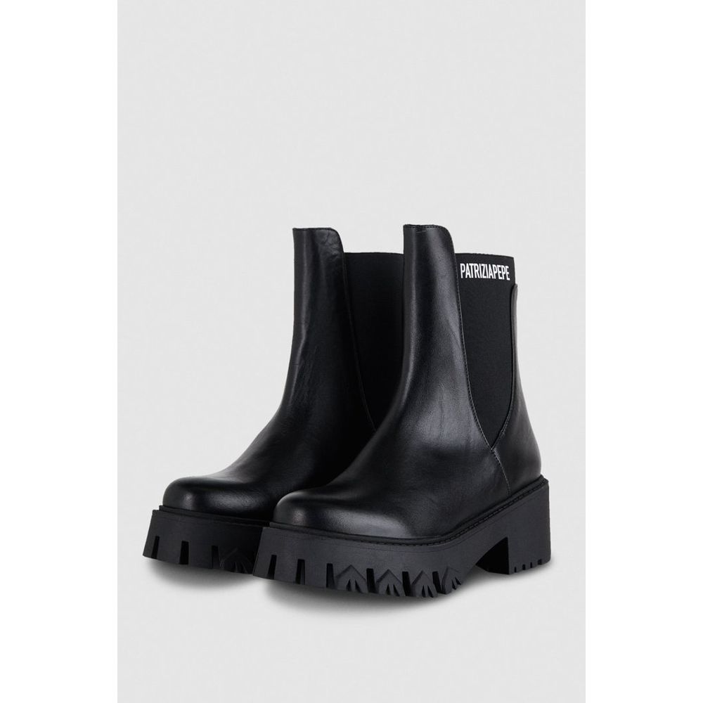 Patrizia Pepe Schwarze Stiefeletten aus Kalbsleder