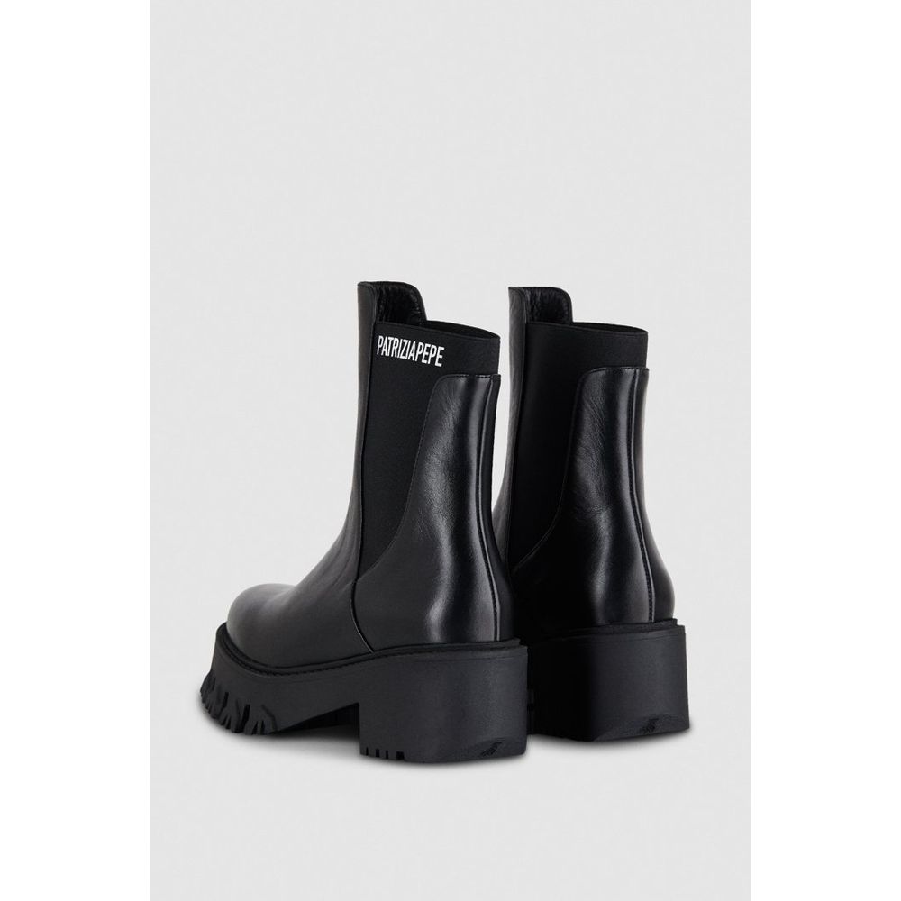 Patrizia Pepe Schwarze Stiefeletten aus Kalbsleder