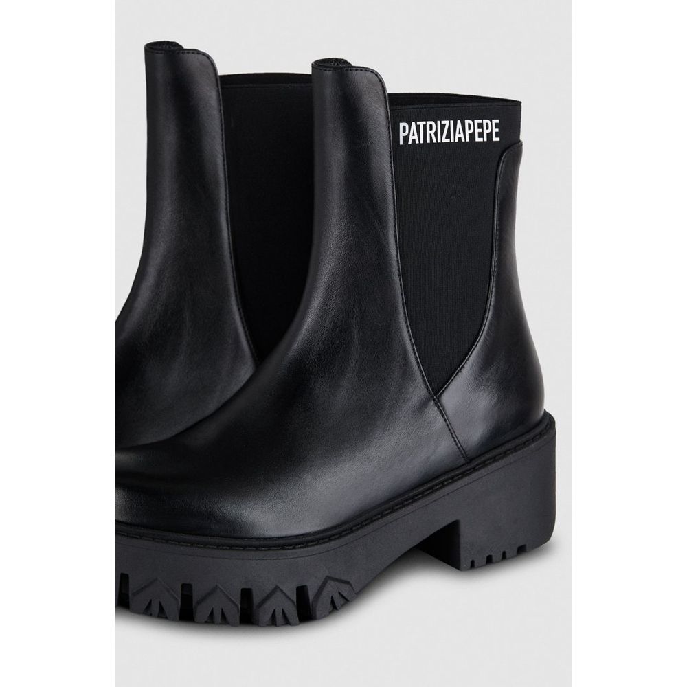 Patrizia Pepe Schwarze Stiefeletten aus Kalbsleder