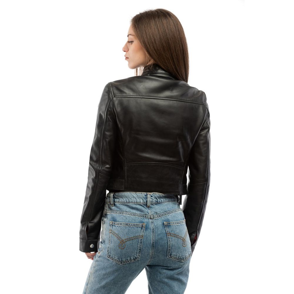 Moschino Mehrfarbige Lederjacke