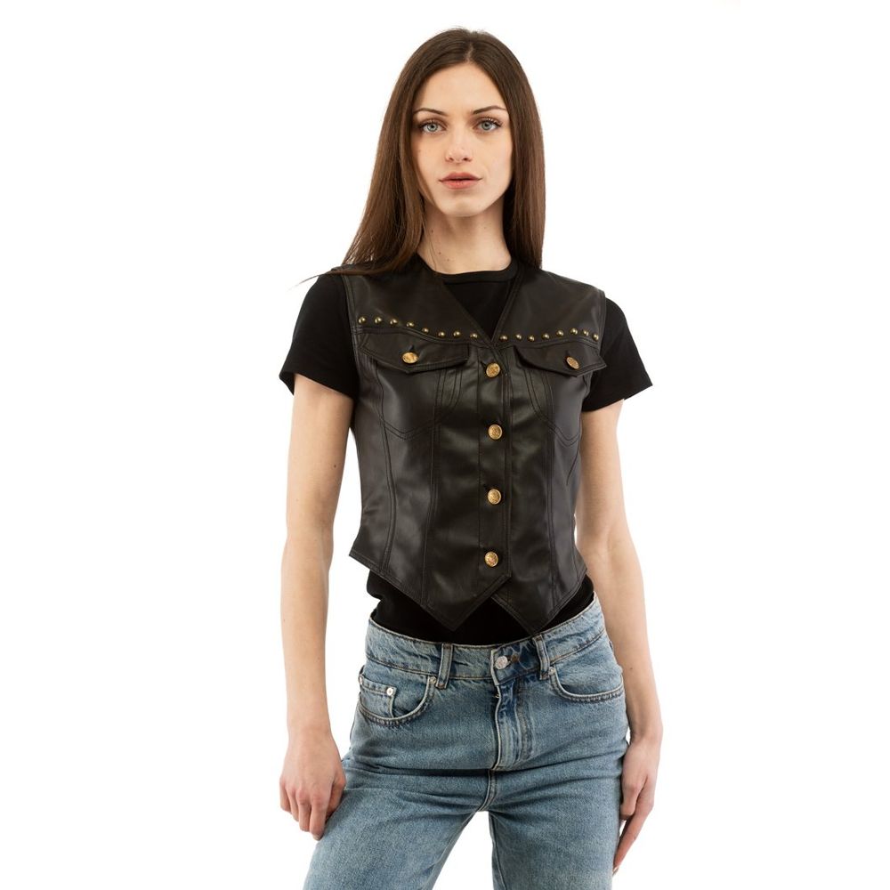 Moschino Schwarze Weste aus Polyester