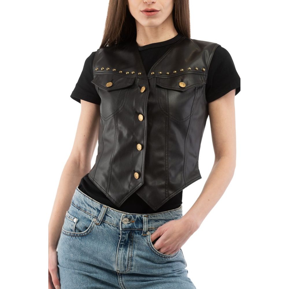 Moschino Schwarze Weste aus Polyester