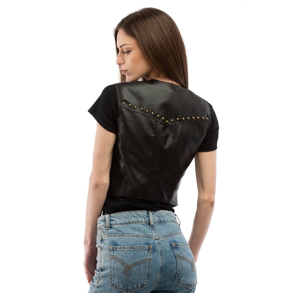Moschino Schwarze Weste aus Polyester