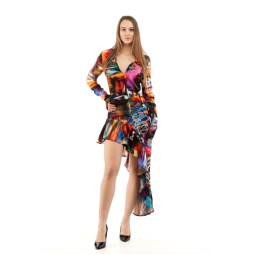Moschino Mehrfarbiges Freizeitkleid aus Viskose