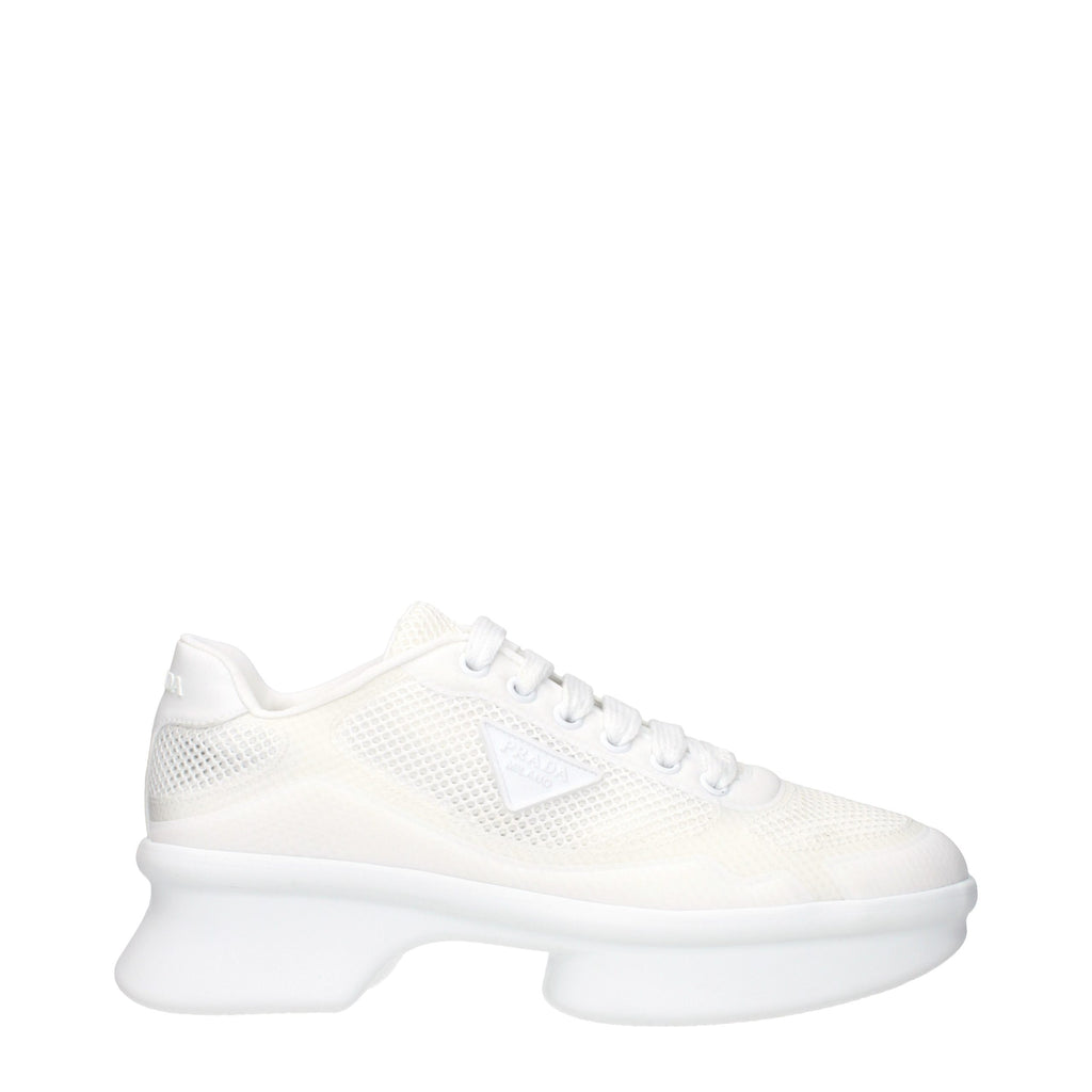 Prada Weiße Stoff-Sneaker