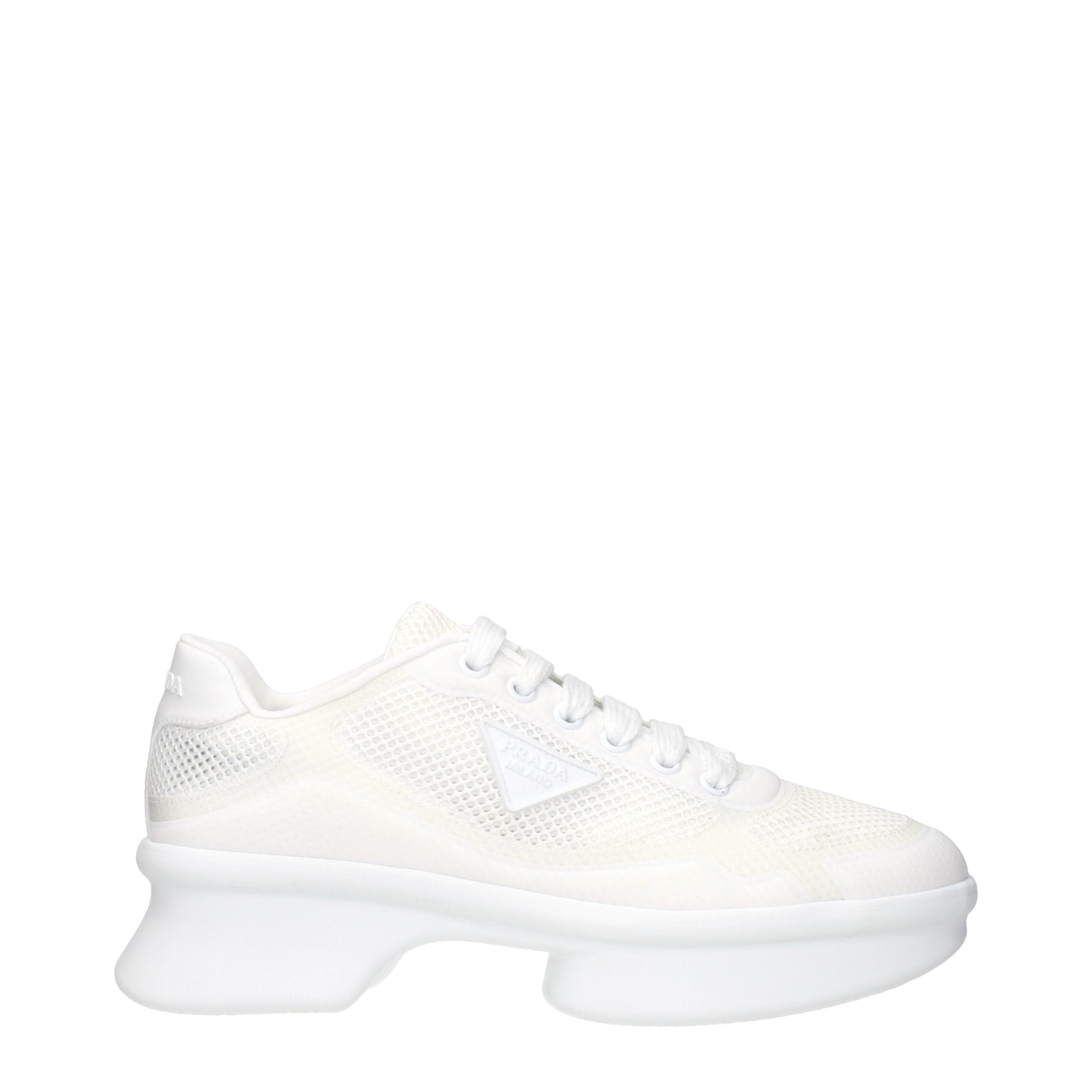 Prada Weiße Stoff-Sneaker