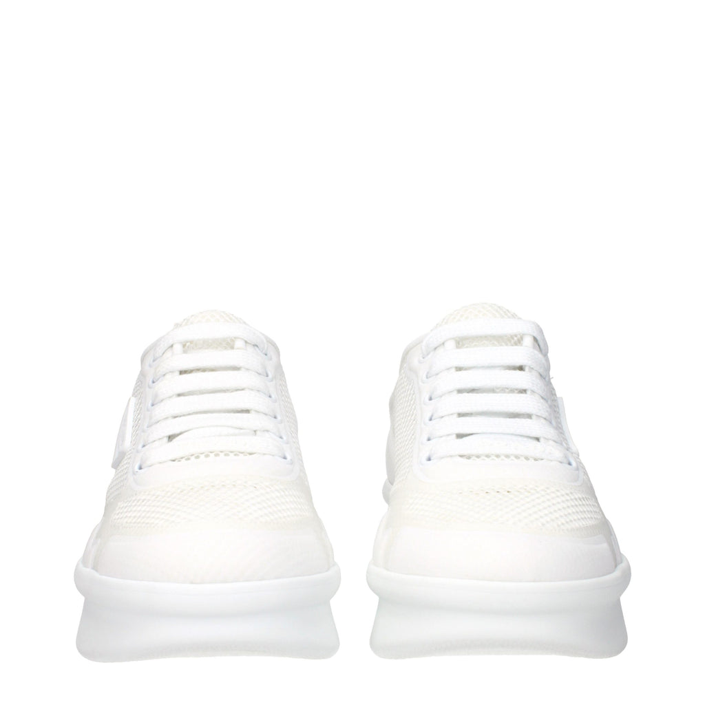 Prada Weiße Stoff-Sneaker