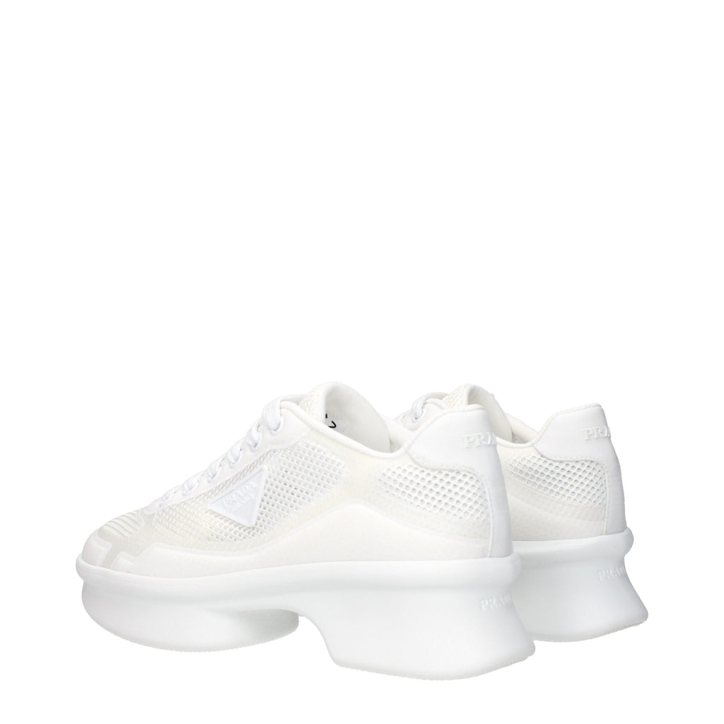 Prada Weiße Stoff-Sneaker