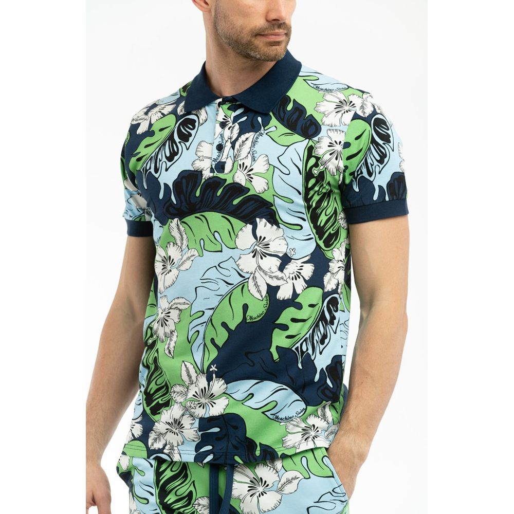 Moschino Mehrfarbiges Baumwoll-Polohemd