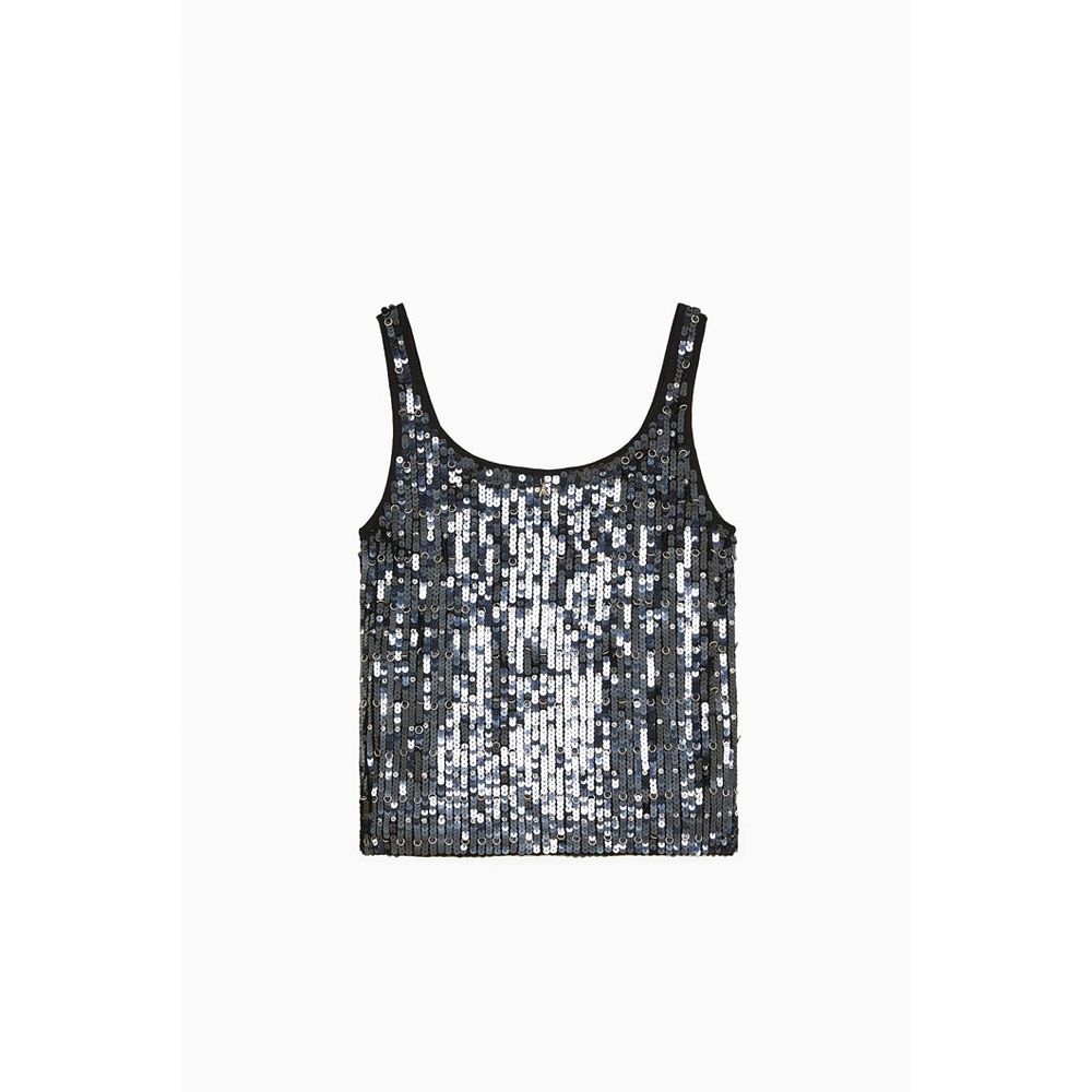 Patrizia Pepe Gold-Nylon-Tanktops