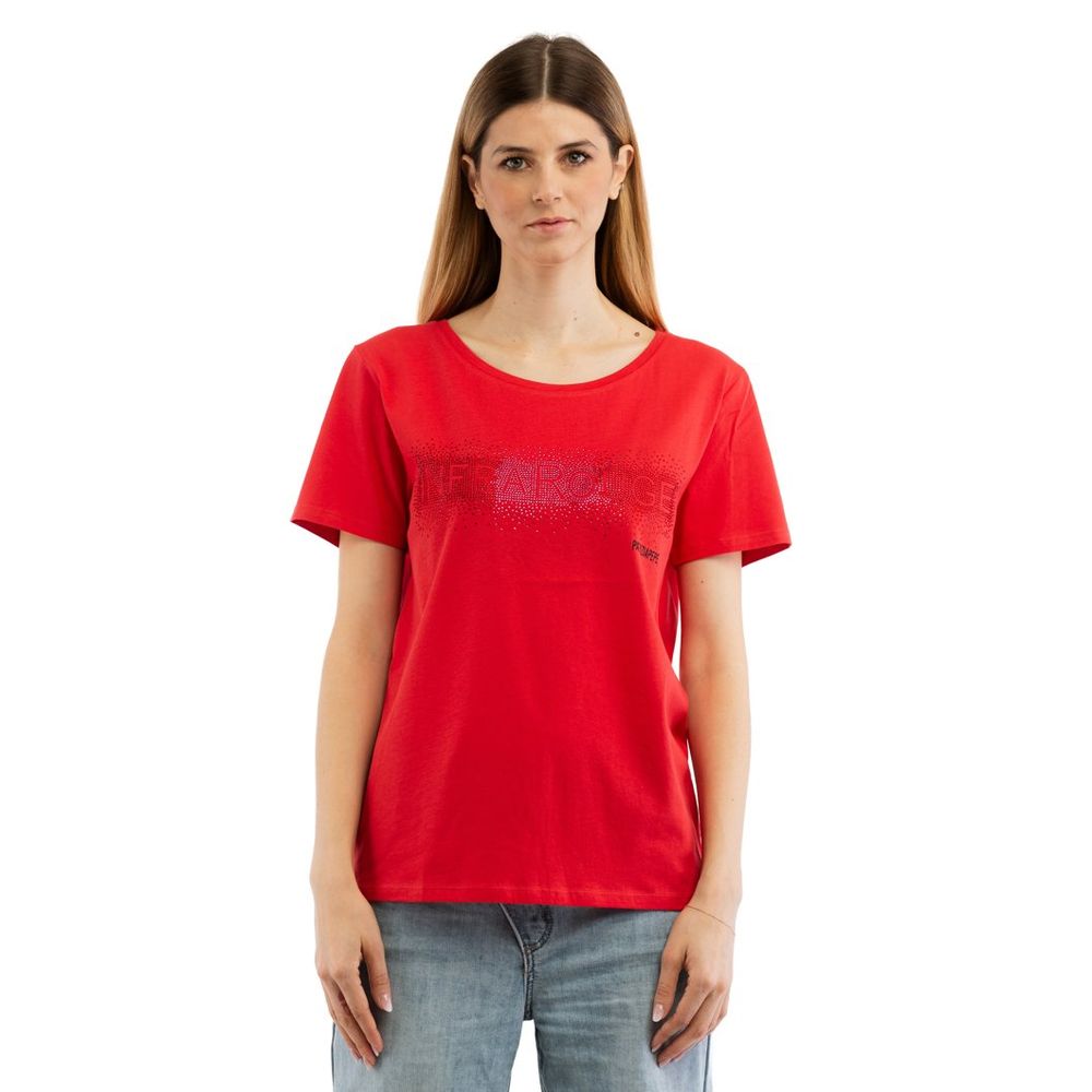 Patrizia Pepe Rotes Baumwoll-T-Shirt