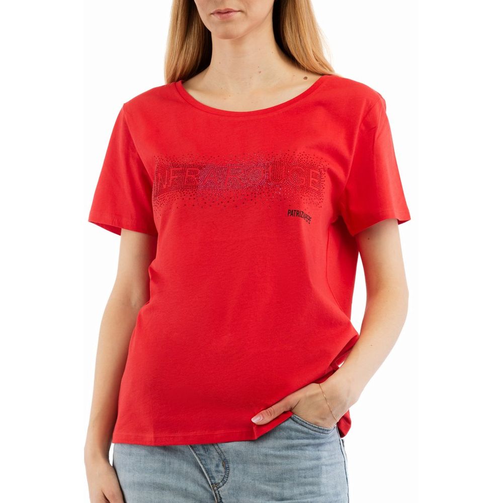 Patrizia Pepe Rotes Baumwoll-T-Shirt