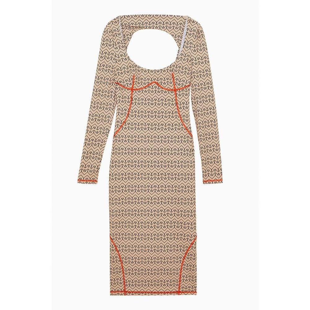 Patrizia Pepe Zweifarbige Nylon-Freizeitkleid