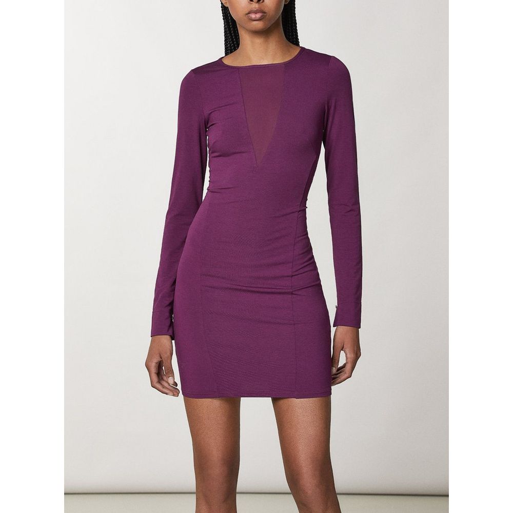 Patrizia Pepe Lila Viskose Freizeitkleid