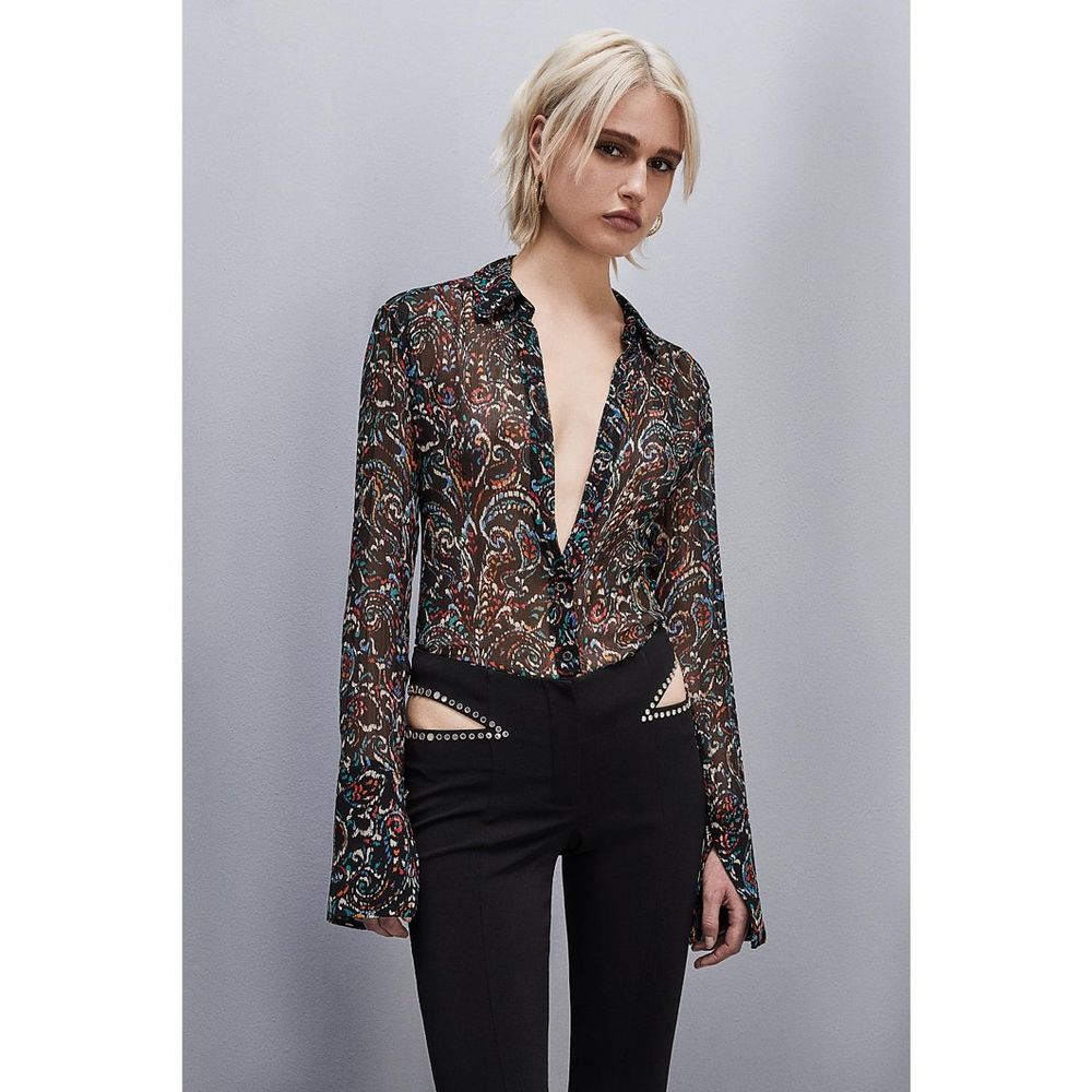Patrizia Pepe Mehrfarbige Viskosebluse