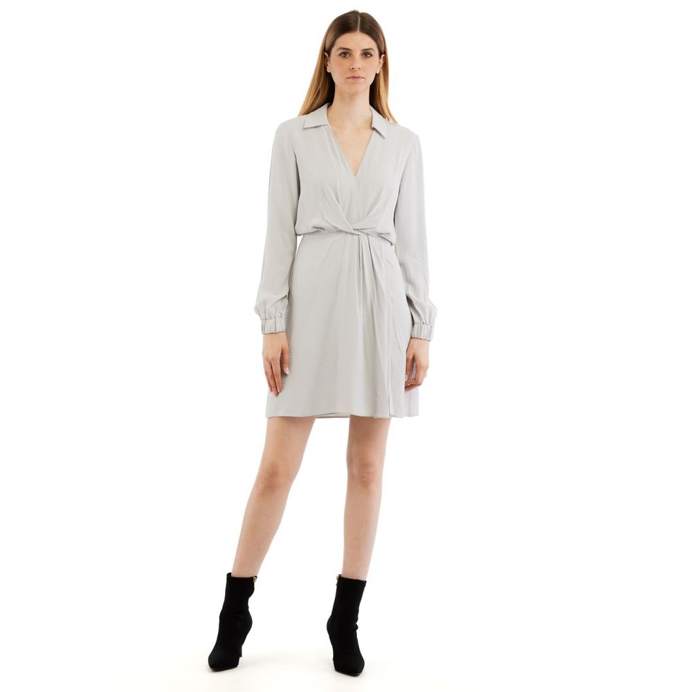 Patrizia Pepe Graues Viskose-Freizeitkleid
