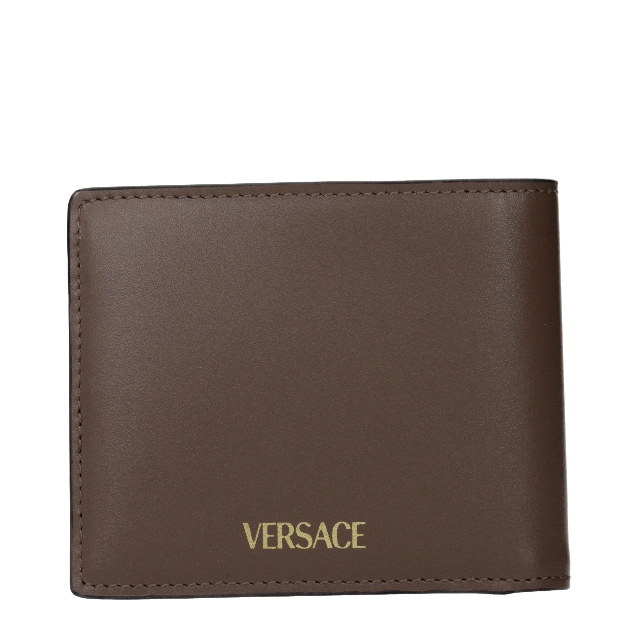 Versace Braunes Lederportemonnaie