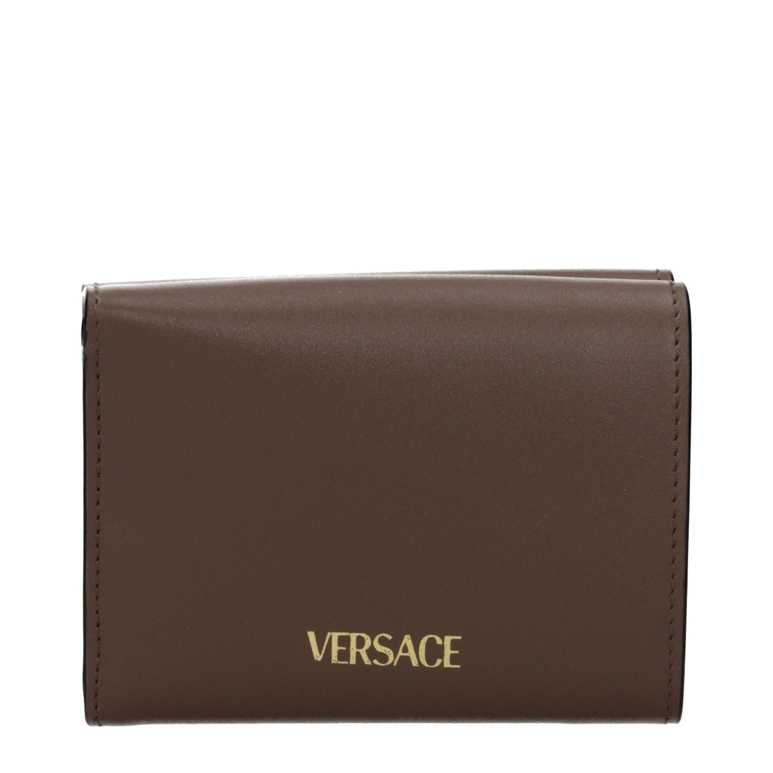 Versace Braune Ledergeldbörse