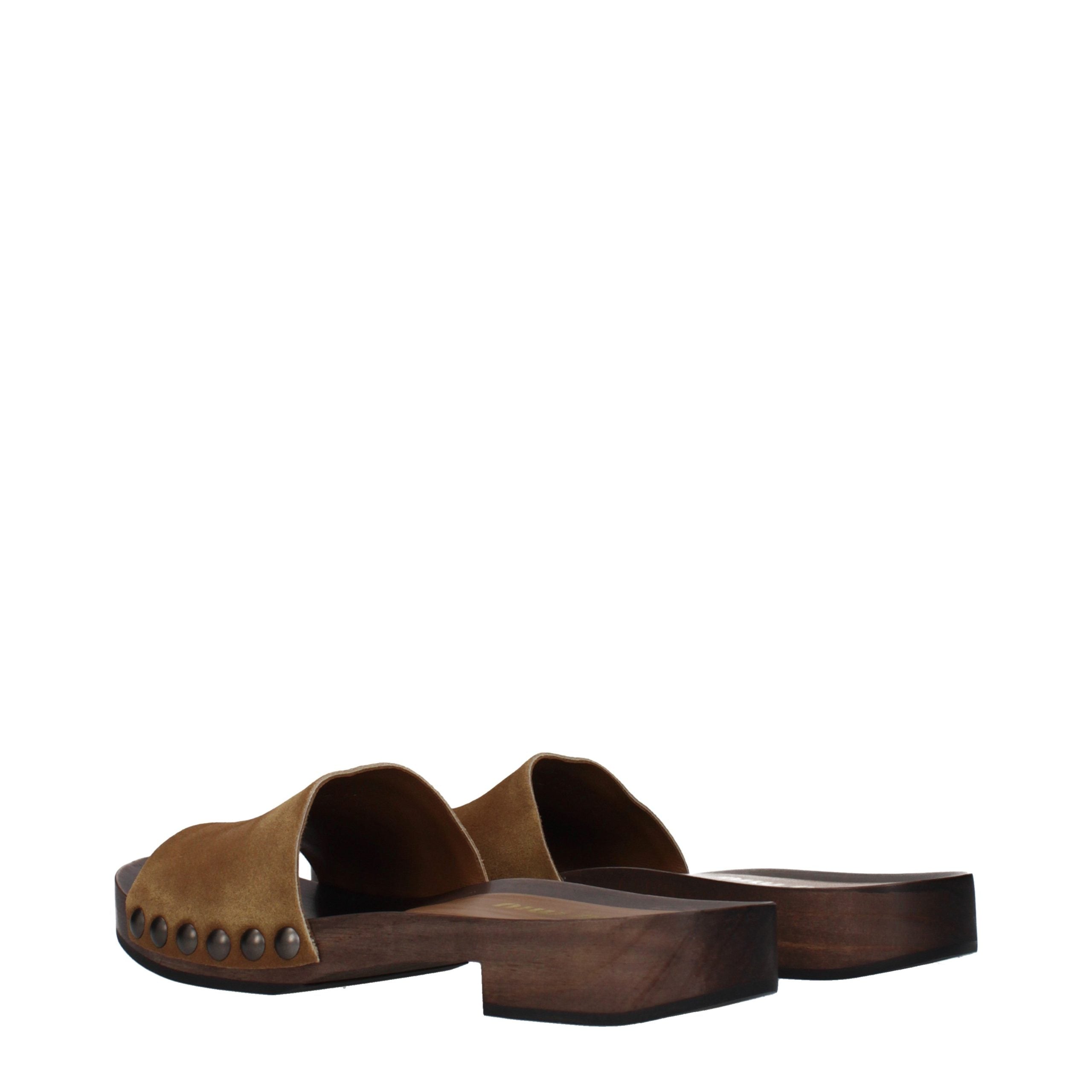 Miu Miu Braune Lederslipper