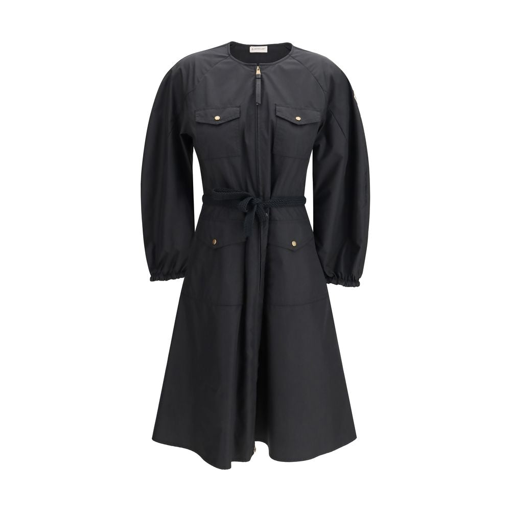Moncler Schwarzes Baumwoll-Freizeitkleid