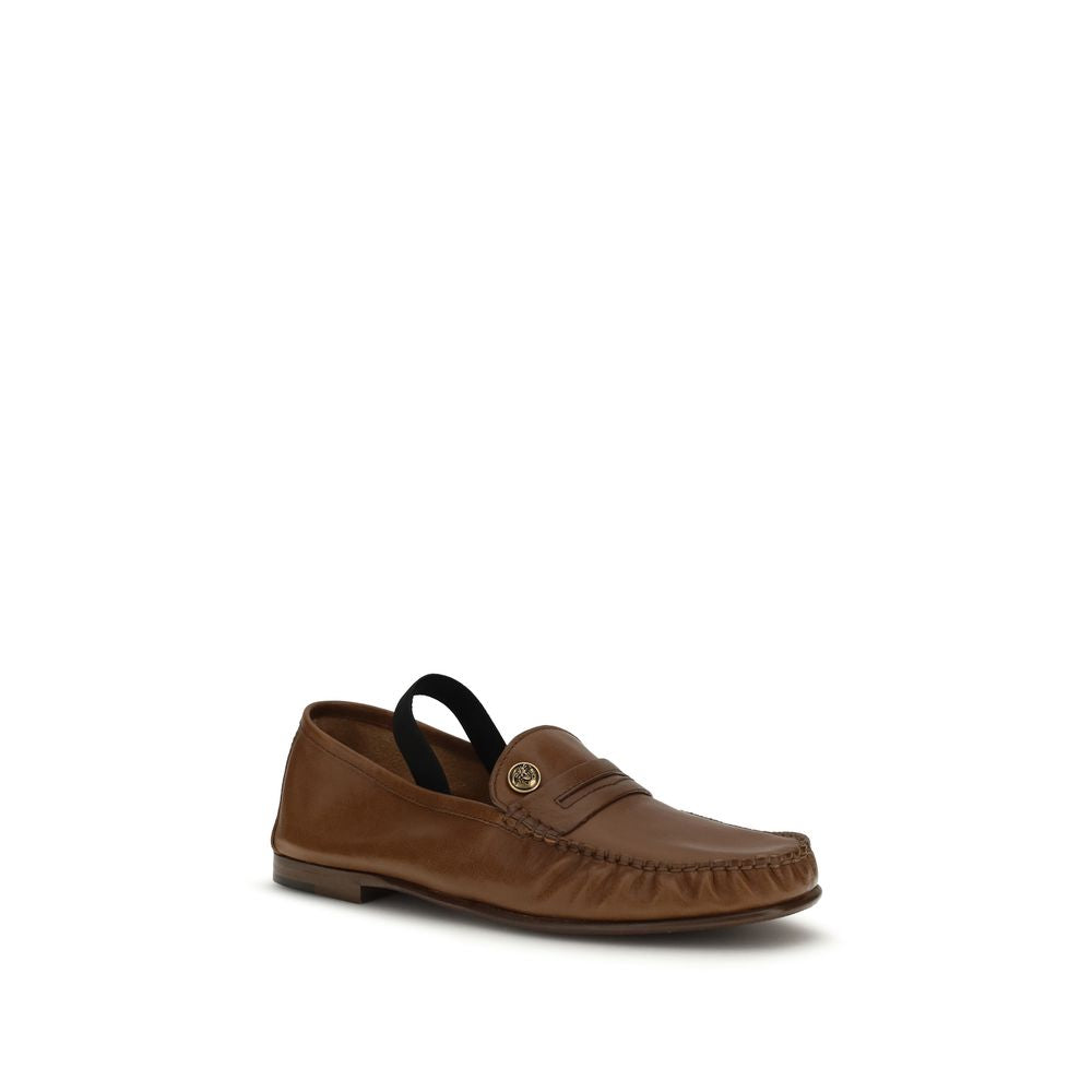 Versace Braune Lammleder-Loafer Ovis Aries Aries