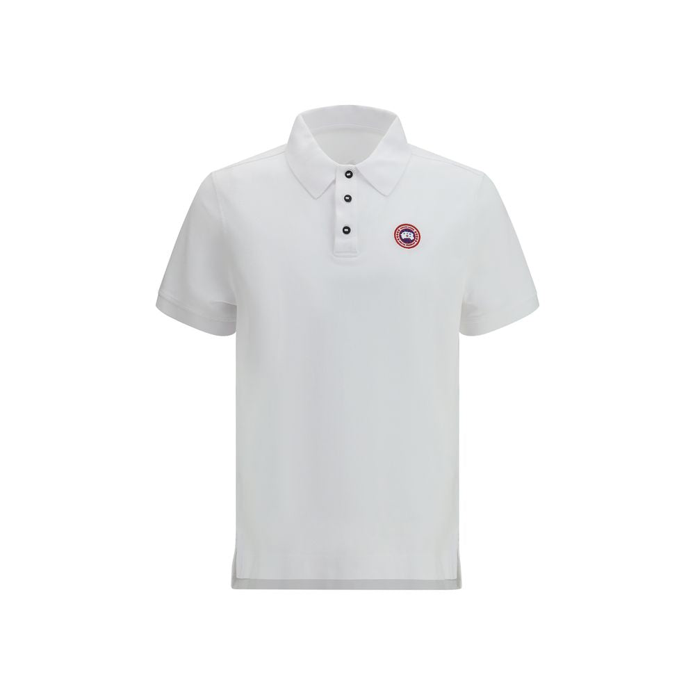 Canada Goose Weißes Poloshirt aus Baumwolle