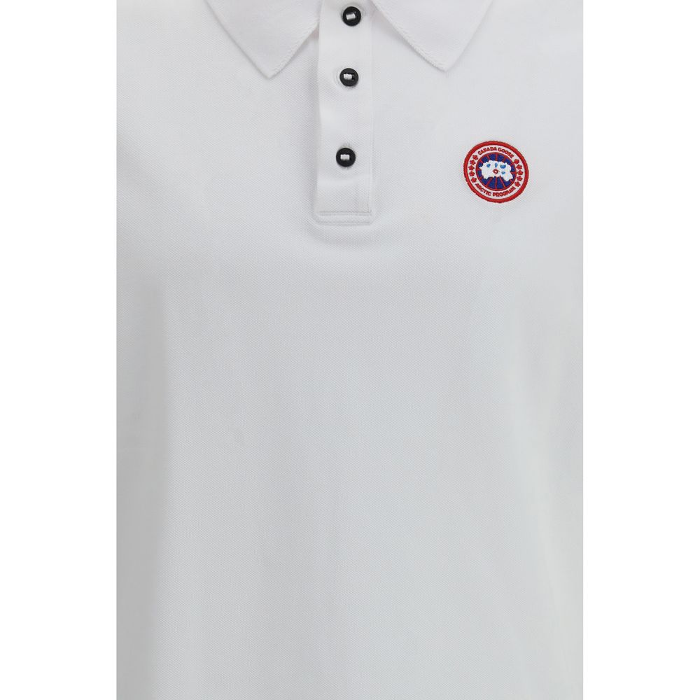 Canada Goose Weißes Poloshirt aus Baumwolle