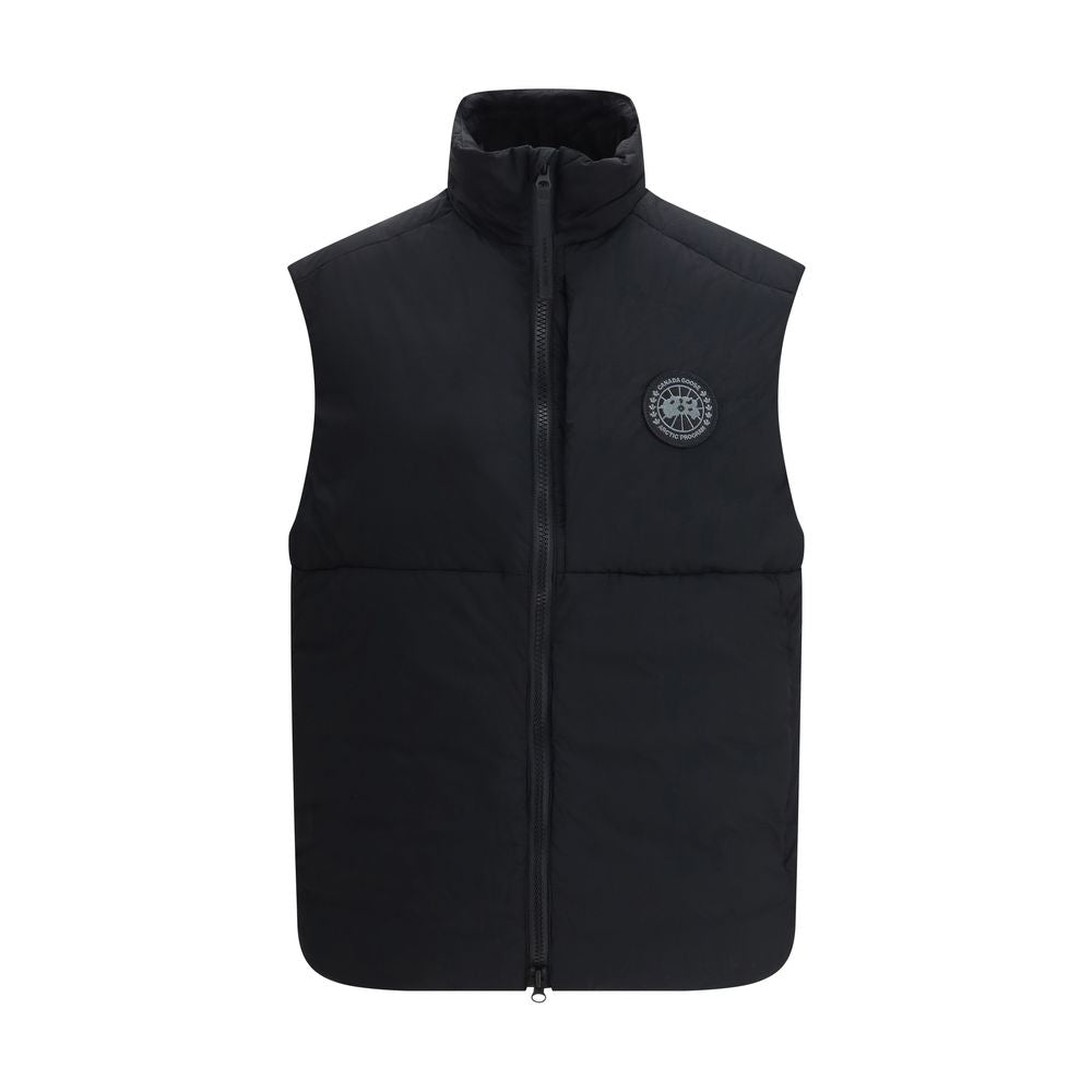 Canada Goose Schwarze ärmellose Jacke aus Polyamid