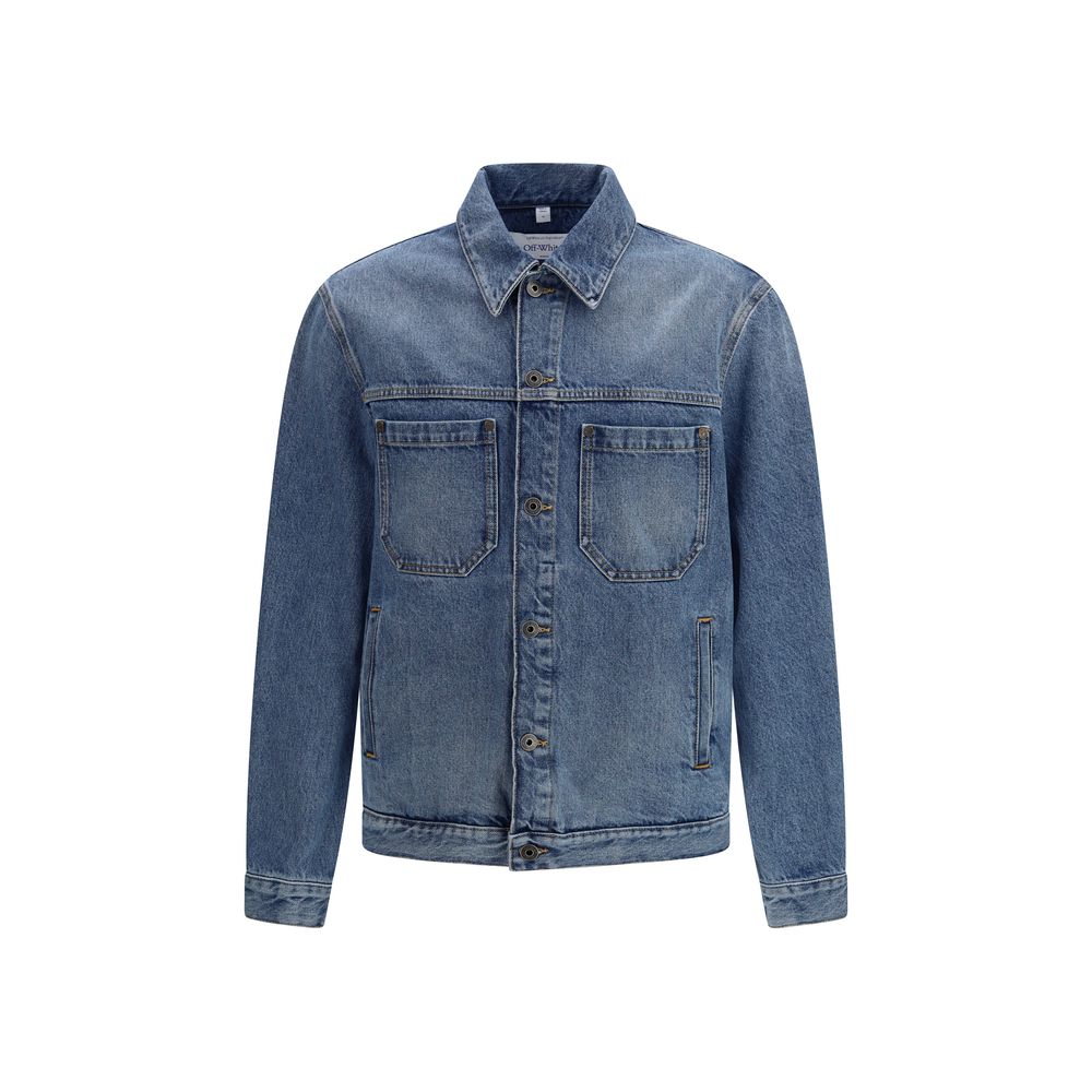 Off-White Blaue Baumwoll-Denimjacke