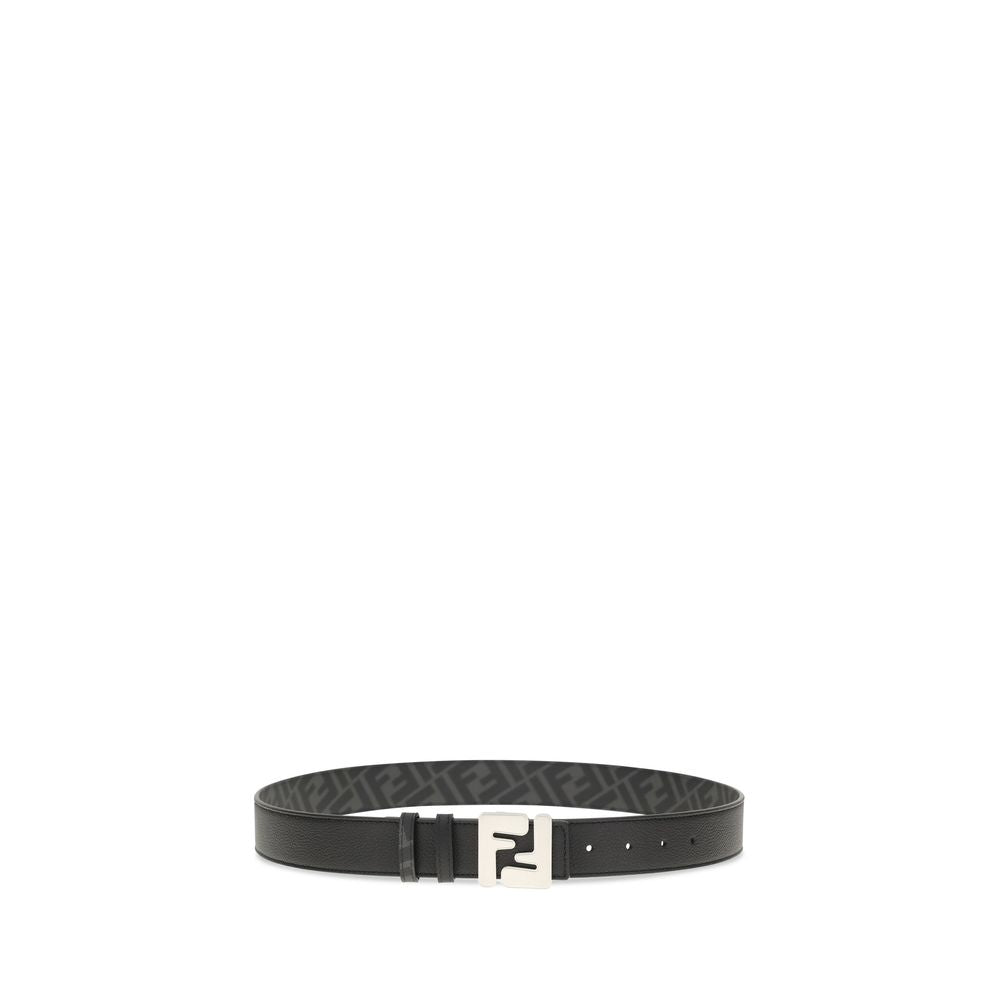 Fendi Schwarzer Kalbsleder Bos Taurus Regular Gürtel