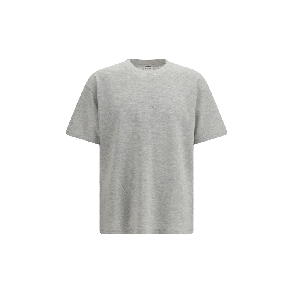 Saint Laurent Graues Baumwoll-T-Shirt
