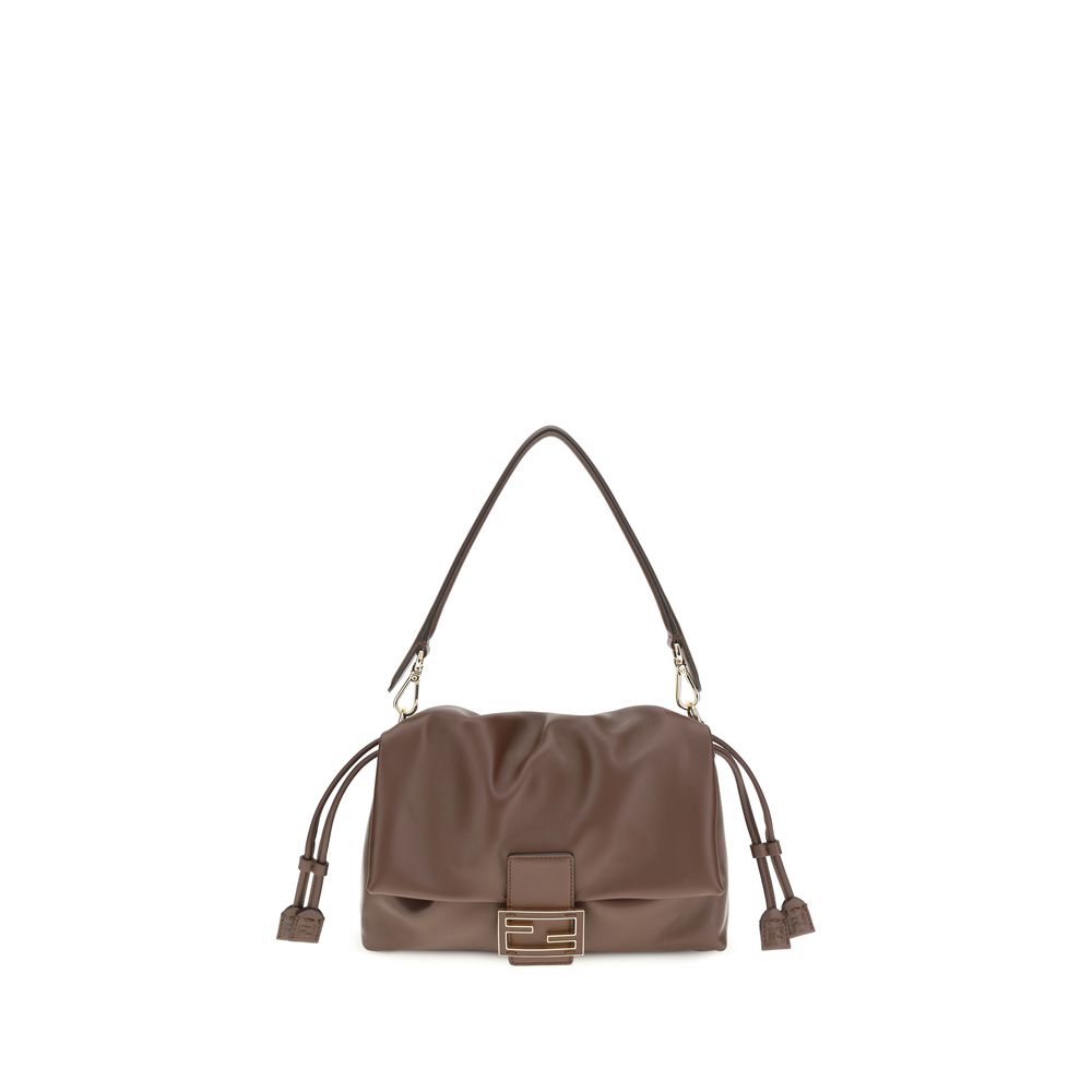 Fendi Braune Kalbsleder Bos Taurus Schultertasche