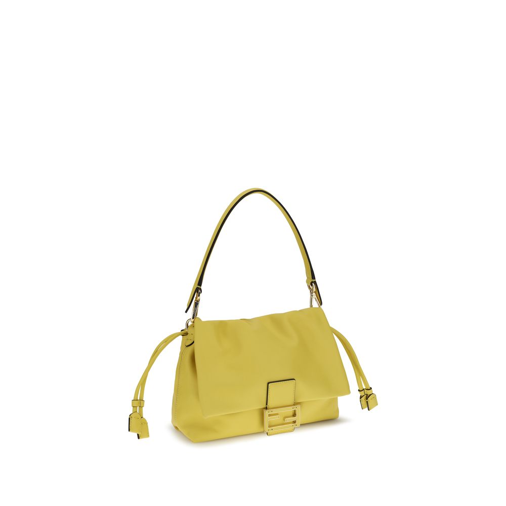 Fendi Schultertasche aus zweifarbigem Kalbsleder Bos Taurus