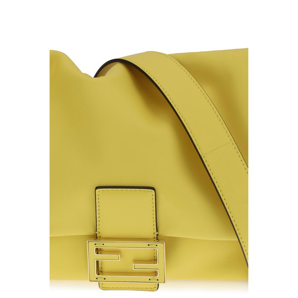 Fendi Schultertasche aus zweifarbigem Kalbsleder Bos Taurus