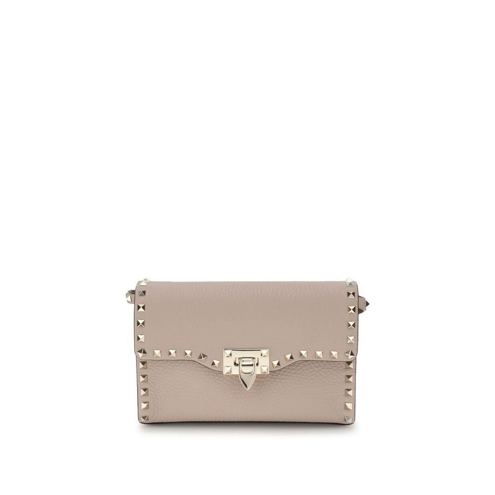 Valentino Garavani Beige Calf Leather Bos Taurus Schultertasche